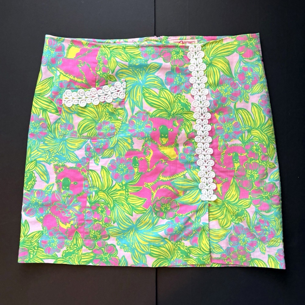 Lilly Pulitzer Roslyn Skirt Big Squeeze Size 10 Originals Line Koala Bears